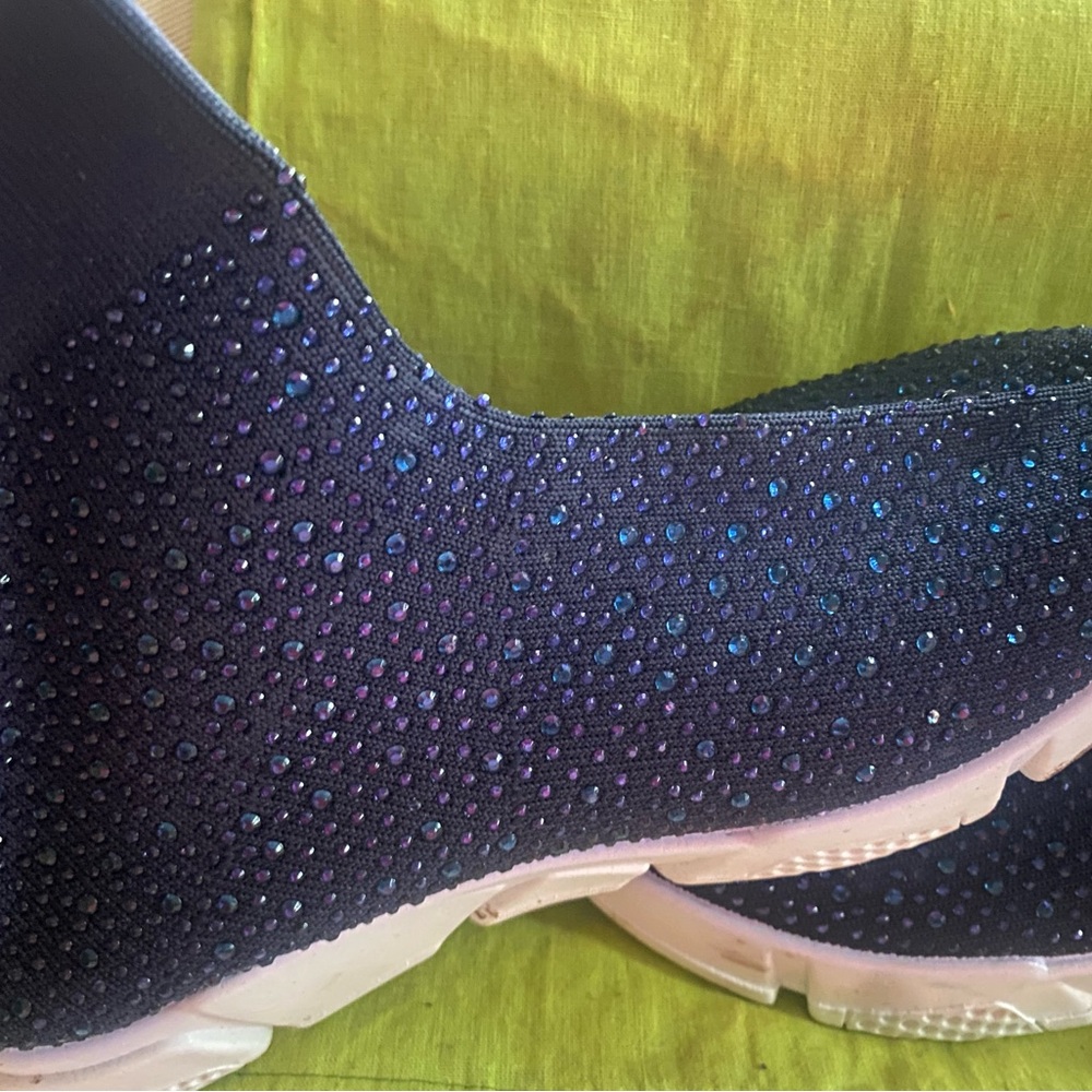 Atalina Studded Rhinestone Fashion Sneaker Shoes Slip On